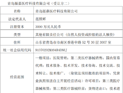 杭州公司實(shí)控人擬變更，青島嶗山區(qū)財(cái)政局或接手，業(yè)務(wù)聚焦二類醫(yī)療器械銷售